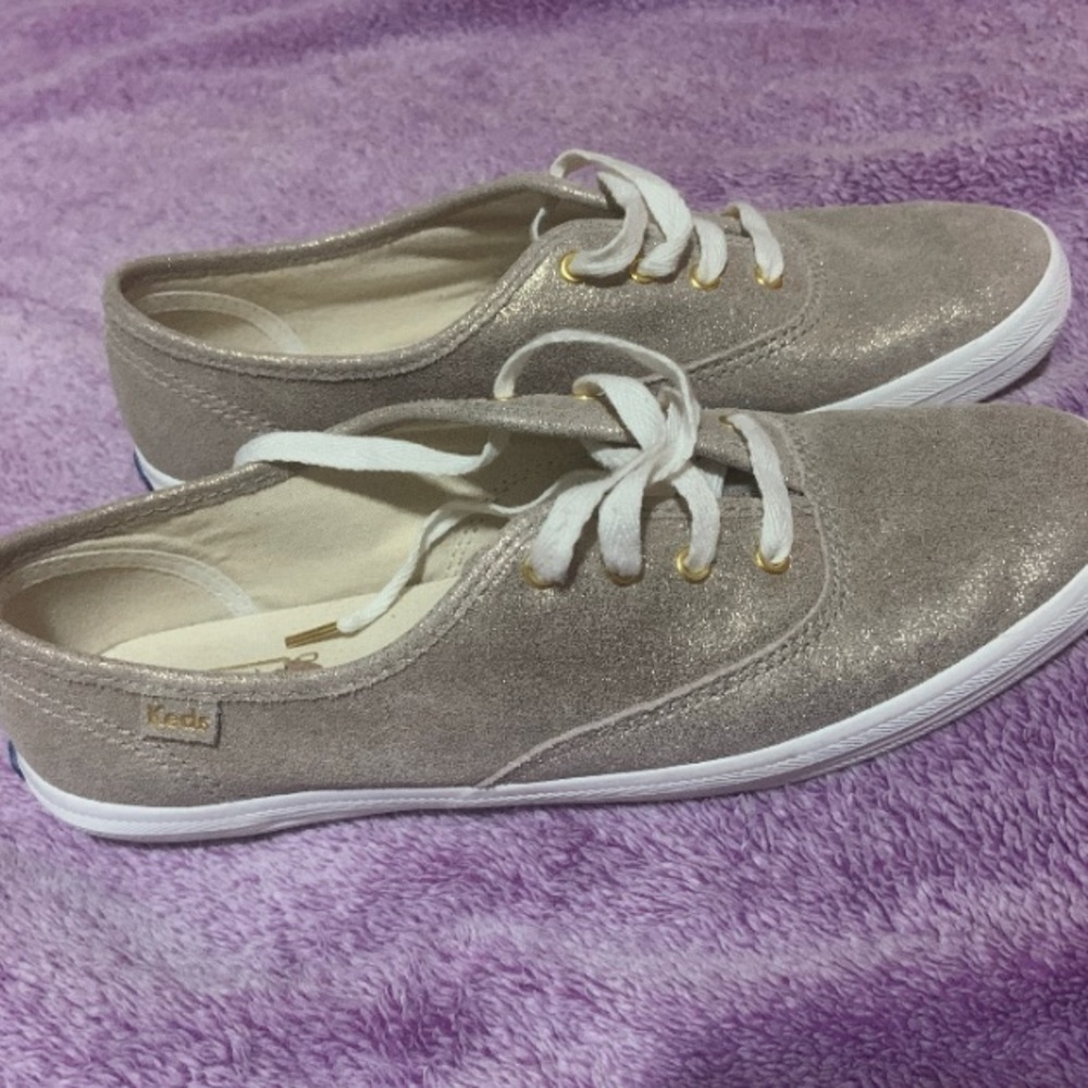 LIKE NEW gold KEDS